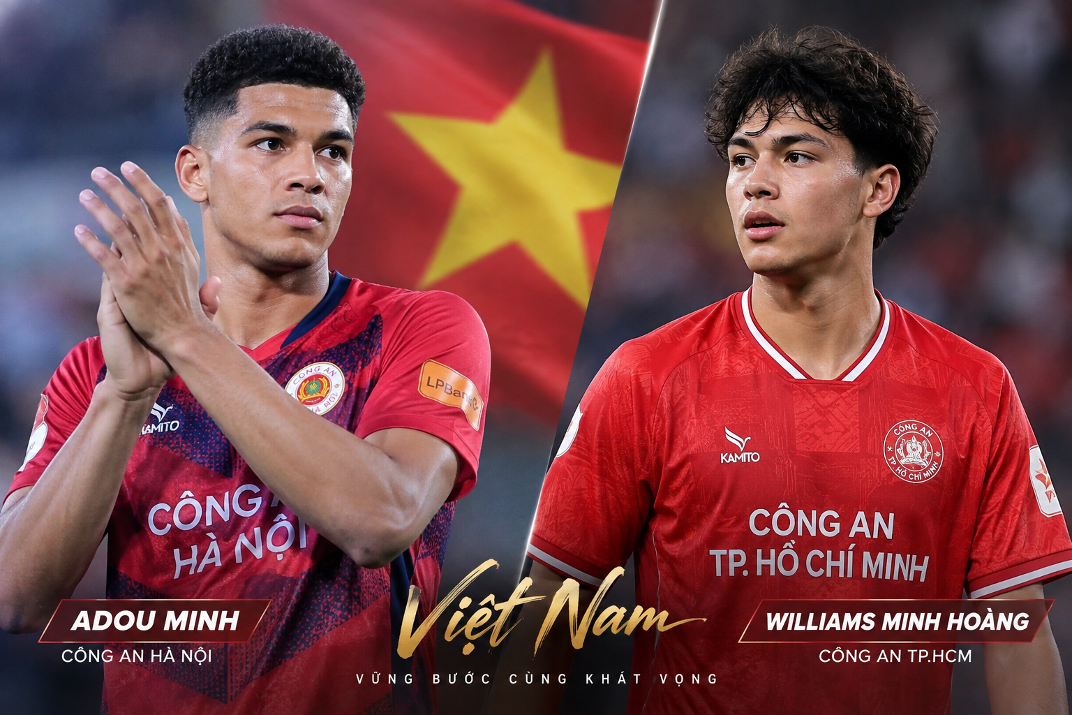 Adou Minh và Williams Minh Hoàng mở thêm chương mới cho đội tuyển Việt Nam